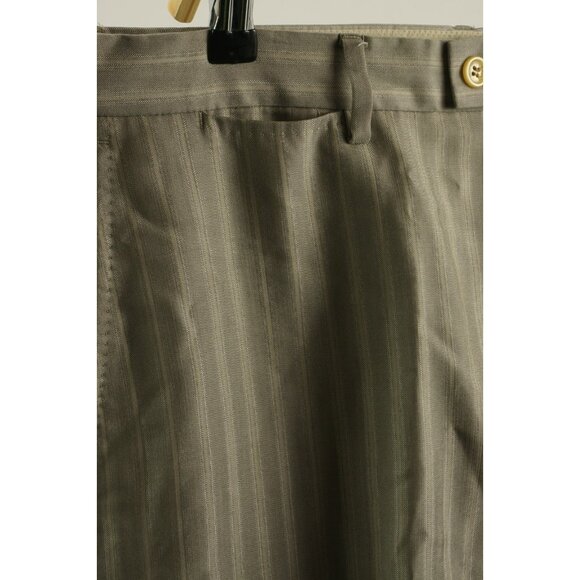 Recent Versace Wool Silk Lightweight Twill Men's 38 x 33 Gray Beige Trouser Pant - Picture 4 of 16